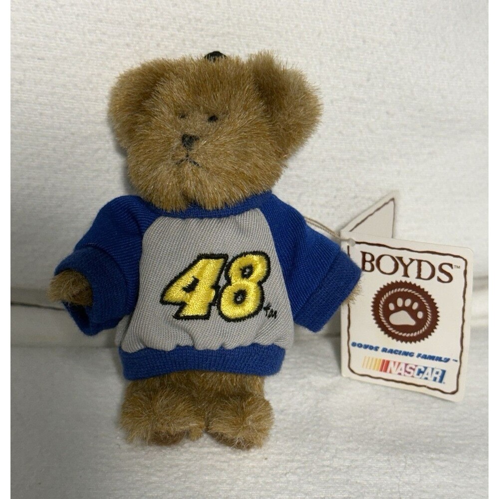 Boyds NASCAR Jimmie Johnson #48 Hendrick Motorsports Plush Bear Keychain